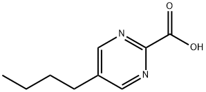 2-Pyrimidinecarboxylic acid, 5-butyl- (9CI) 化学構造式