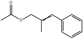 2-メチル-3-フェニル-2-プロペン-1-オールアセタート 化学構造式