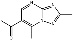 1-(2,7-ジメチル[1,2,4]トリアゾロ[1,5-A]ピリミジン-6-イル)エタノン 化学構造式