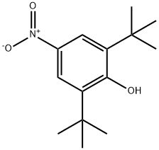 2,6-ビス(1,1-ジメチルエチル)-4-ニトロフェノール 化学構造式