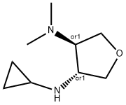 3-(环丙胺)-4-(N,N-二甲胺)四氢呋喃,728008-15-9,结构式