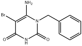 6-アミノ-1-ベンジル-5-ブロモウラシル 化学構造式