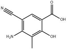 Benzoic acid, 4-amino-5-cyano-2-hydroxy-3-methyl- (9CI)