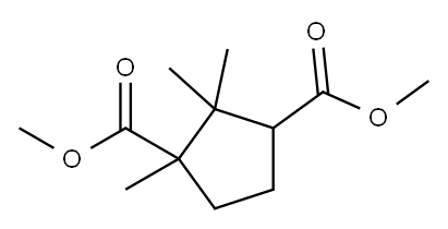 1,2,2-Trimethyl-1,3-cyclopentanedicarboxylic acid dimethyl ester Structure
