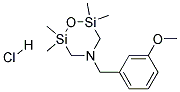 4-(3-METHOXYBENZYL)-2,2,6,6-TETRAMETHYL-1-OXA-4-AZA-DISILACYCLOHEXANE HCL, 99,72821-11-5,结构式