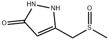 3H-Pyrazol-3-one,  1,2-dihydro-5-[(methylsulfinyl)methyl]- 化学構造式