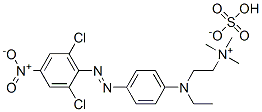 [2-[[4-[(2,6-dichloro-4-nitrophenyl)azo]phenyl]ethylamino]ethyl]trimethylammonium hydrogen sulphate Structure