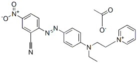 1-[2-[[4-[(2-氰基-4-硝基苯基)偶氮]苯基]乙氨基]乙基]吡啶翁乙酸盐, 72829-23-3, 结构式