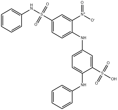 5-[2-nitro-4-[anilinosulphonyl]anilino]-2-anilinobenzenesulphonic acid Structure