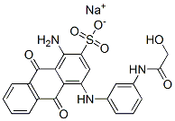 sodium 1-amino-9,10-dihydro-4-[[3-[(hydroxyacetyl)amino]phenyl]amino]-9,10-dioxoanthracene-2-sulphonate Structure