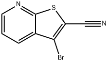 3-BroMothieno[2,3-b]pyridine-2-carbonitrile 化学構造式