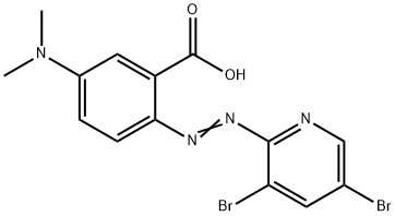 2-(3,5-Dibromo-2-pyridylazo)-5-dimethylaminobenzoic acid Struktur