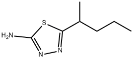5-(1-メチルブチル)-1,3,4-チアジアゾール-2-アミン 化学構造式