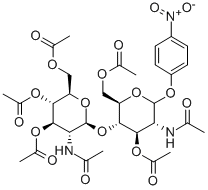 1-(4-NITROPHENYL)-N,N'-DIACETYL-3,6,3',4',6'-PENTA-O-ACETYLCHITOBIOSIDE 化学構造式