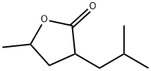 ジヒドロ-5-メチル-3-(2-メチルプロピル)-2(3H)-フラノン 化学構造式
