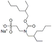 sodium 2-ethylhexyl (2-ethylhexyl)(2-sulphonatoethyl)carbamate Structure