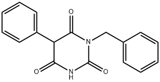 1-ベンジル-5-フェニルバルビツル酸 化学構造式