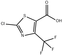 2-CHLORO-4-(TRIFLUOROMETHYL)THIAZOLE-5-CARBOXYLIC ACID,72850-61-4,结构式
