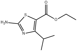 2-アミノ-4-イソプロピル-1,3-チアゾール-5-カルボン酸エチル 化学構造式