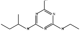 N-エチル-N'-sec-ブチル-4-クロロ-1,3,5-トリアジン-2,6-ジアミン 化学構造式