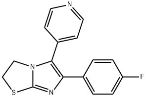 6-(4-FLUOROPHENYL)-2,3-DIHYDRO-5-(4-PYRIDINYL)IMIDAZO[2,1-B]THIAZOLE DIHYDROCHLORIDE Structure