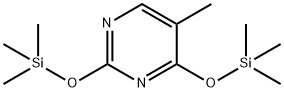 2,4-ビス[(トリメチルシリルオキシ)]-5-メチルピリミジン 化学構造式