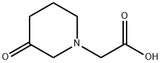 1-Piperidineaceticacid,3-oxo-(9CI) Structure