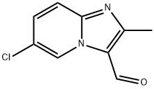 6-クロロ-2-メチルイミダゾ[1,2-A]ピリジン-3-カルブアルデヒド 化学構造式