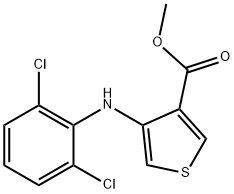 4-(2,6-Dichloroanilino)-3-thiophenecarboxylic Acid Methyl Ester 结构式