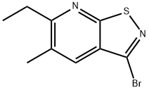 3-ブロモ-6-エチル-5-メチルイソチアゾロ[5,4-B]ピリジン 化学構造式