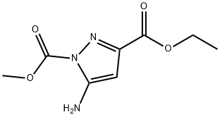 5-AMINO-1H-PYRAZOLE-1,3-DICARBOXYLIC ACID ETHYL METHYL ESTER Struktur
