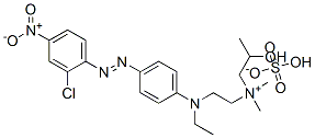 [2-[[4-[(2-chloro-4-nitrophenyl)azo]phenyl]ethylamino]ethyl](2-hydroxypropyl)dimethylammonium hydrogen sulphate Struktur
