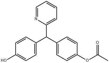 Bisacodyl Related Compound C (20 mg) (4-[(4-Hydroxyphenyl)(pyridin-2-yl)methyl]phenyl acetate) Structure
