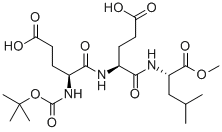 N-叔丁氧羰基-谷氨酰-谷氨酰-亮氨酸甲酯,72903-33-4,结构式