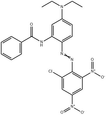 N-[2-[(2-クロロ-4,6-ジニトロフェニル)アゾ]-5-(ジエチルアミノ)フェニル]ベンズアミド 化学構造式