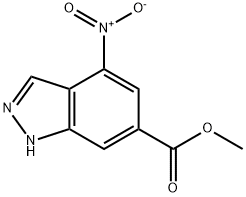 4-NITRO-6-INDAZOLECARBOXYLIC ACID METHYL ESTER Structure