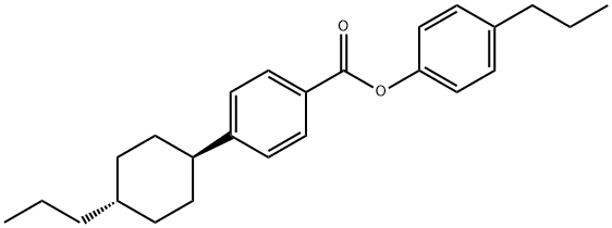 4-propylphenyl trans-4-(4-propylcyclohexyl)benzoate Struktur