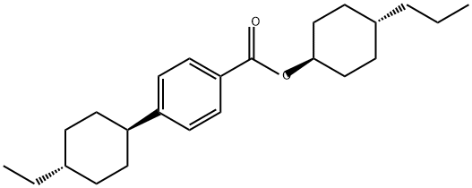 [trans(trans)]-4-propylcyclohexyl 4-(4-ethylcyclohexyl)benzoate Structure