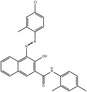 4-[(4-クロロ-2-メチルフェニル)-アゾ]-N-(2,4-ジメチルフェニル)-3-ヒドロキシ-2-ナフタレンカルボアミド 化学構造式