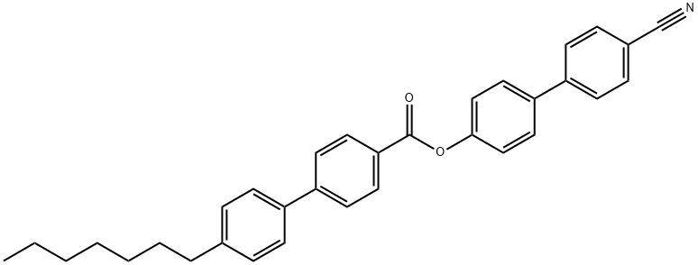 4'-正庚基-1,1'-联苯-4-甲酸-4'-氰基-1,1'-联苯-4-酯 结构式
