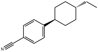 4-(4β-エチルシクロヘキサン-1α-イル)ベンゾニトリル 化学構造式
