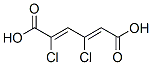 2,4-Hexadienedioic acid, 2,4-dichloro-, (2Z,4Z)- 结构式
