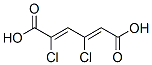 2,4-Hexadienedioic acid, 2,4-dichloro-, (2Z,4Z)- Structure