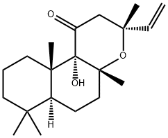 9α-ヒドロキシ-8α,13-エポキシラブダ-14-エン-11-オン 化学構造式