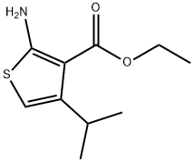 2-氨基-4-异丙基噻吩-3-羧酸乙酯, 72965-16-3, 结构式