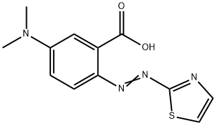 5-(Dimethylamino)-2-(2-thiazolylazo)-benzoic acid Struktur