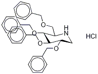 2,3,4,6-Tetra-O-benzyl-1-deoxynojirimycin Hydrochloric Acid Salt Struktur