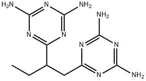 6,6'-(1-ethylethylene)bis(1,3,5-triazine-2,4-diamine) Structure