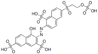 4-Hydroxy-3-[[1-sulfo-6-[[2-(sulfooxy)ethyl]sulfonyl]-2-naphtyl]azo]-2,7-naphthalenedisulfonic acid 结构式