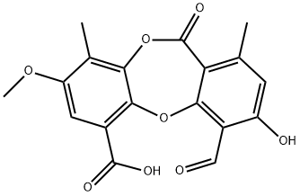 7299-11-8 4-ホルミル-3,8-ジヒドロキシ-1,6,9-トリメチル-11-オキソ-11H-ジベンゾ[b,e][1,4]ジオキセピン-7-カルボン酸